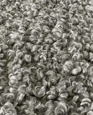Grey lambskin sheepskin rug wool gotland sweden